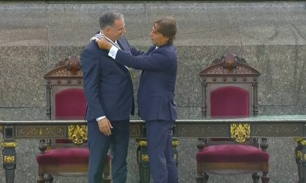 Traspaso de la banda y últimas palabras de Lacalle Pou: “Estoy a la orden”
