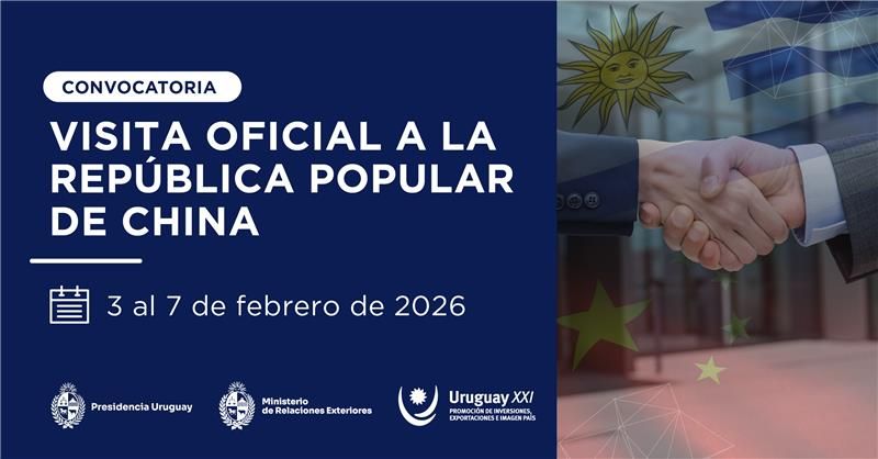 Visita oficial a China será del 1 al 8 de febrero