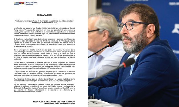 El FA alerta sobre una “reactualización de la Doctrina Monroe” en América Latina