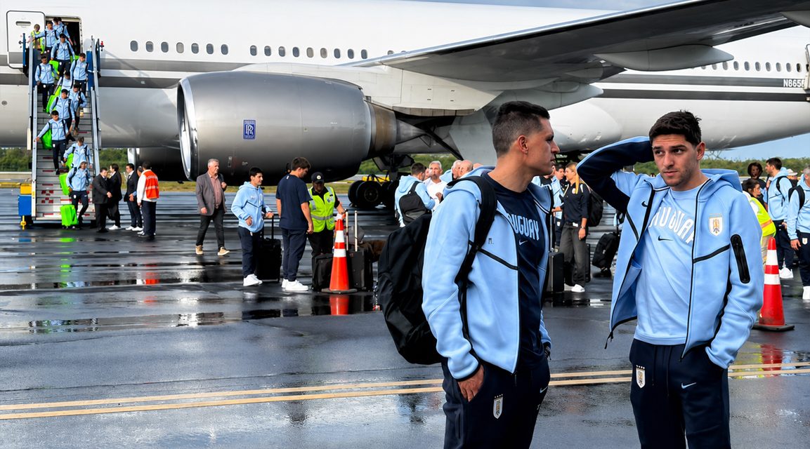 Uruguay llegó a Cancún y comenzó su preparación para el debut mundialista
